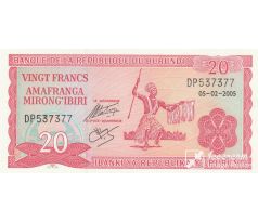 20 frankov 1981-2007 Burundi