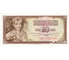 10 dinar 1968-81 Juhoslávia