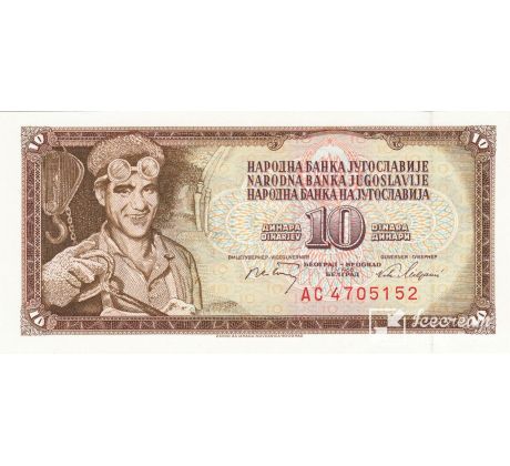 10 dinar 1968-81 Juhoslávia
