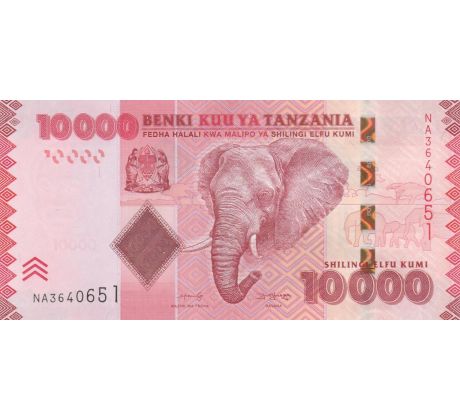 10 000 shilings 2010-25 Tanzánia