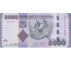 5 000 shilings 2010-25 Tanzánia