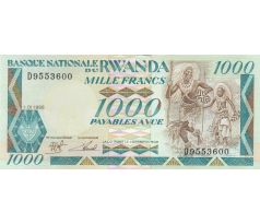 1 000 francs 1988 Rwanda