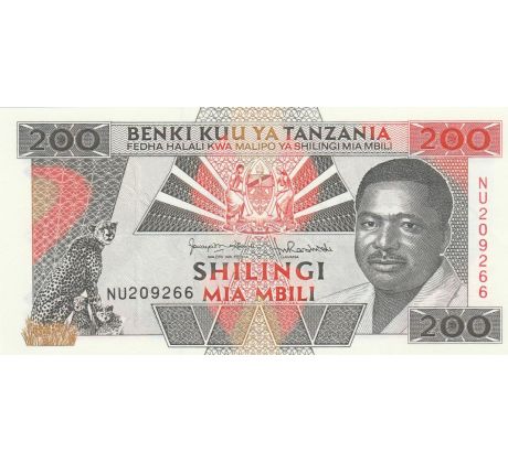 200 shilingi 1993 Tanzánia