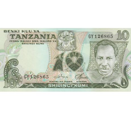 10 shilingi 1978 Tanzánia