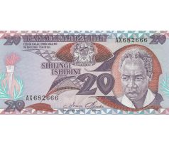 20 shilingi 1985 Tanzánia bez ostrovov na reverze