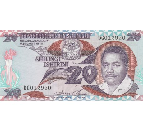 20 shilingi 1987 Tanzánia