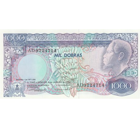 1000 dobras 1989 Svätý Tomás a Princov ostrov