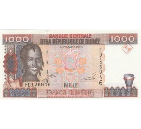 1 000 francs 1998 Guinea
