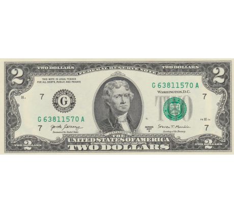 2 dollar 1976-2017 USA