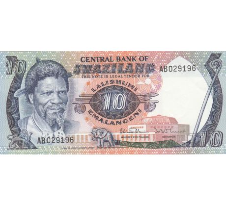 10 emalangeni 1982-84 Svazijsko