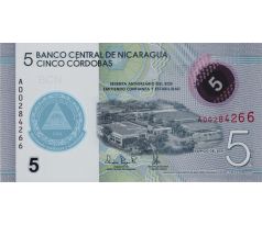 5 cordobas 2019 Nikaragua-Pamätné vydanie