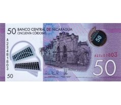 50 cordobas 2014-2021 Nikaragua polymerová bankovka