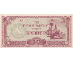 10 rupia 1942-44 Burma Nadvláda Japonsko
