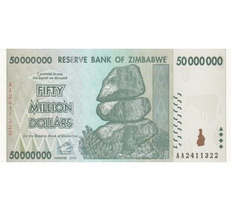 50 000 000 dollar 2008 Zimbabwe