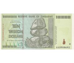10 000 000 000 000 dollar 2008 Zimbabwe