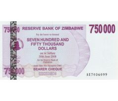 750 000 dollar 2007 Zimbabwe