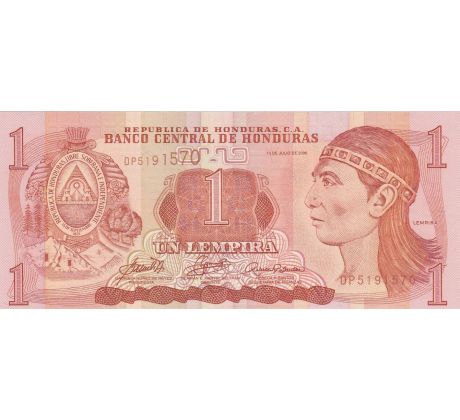1 lempiras 2006 Honduras bez vertikálnej  značky