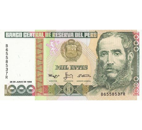 1 000 intis 1986-88 Peru