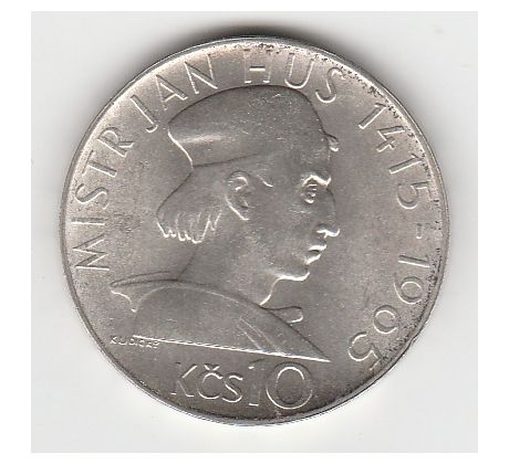 10 Kčs 1965 Ján Hus