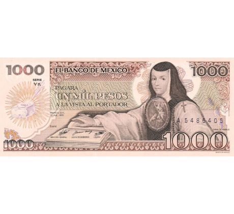 1 000 pesos 1985 Mexiko