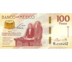 100 pesos 2016-17 Mexiko