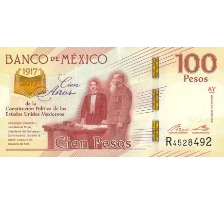 100 pesos 2016-17 Mexiko