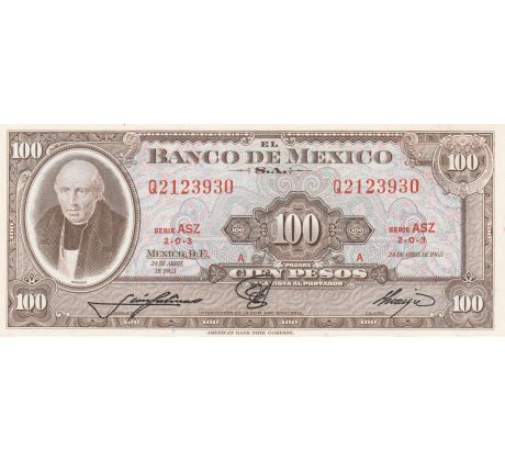 100 pesos 1963 Mexiko