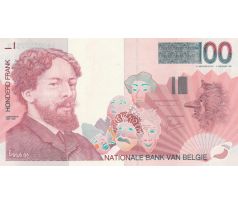 100 frankov 1995-99 Belgicko