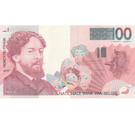 100 frankov 1995-99 Belgicko