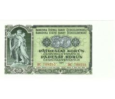 50 kčs 1953 BC neperforovaná Goznak