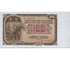 100 kčs 1953 CK neperforovaná GOZNAK