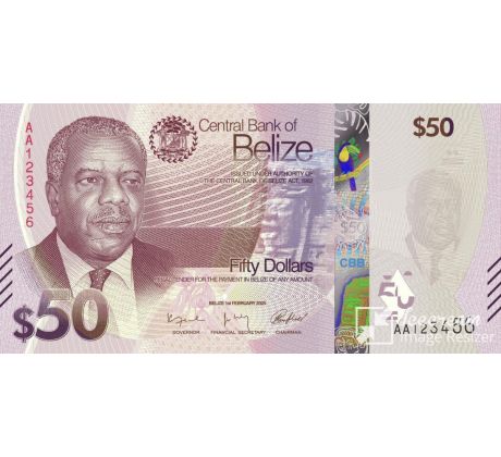 50 dollar  2025 Belize
