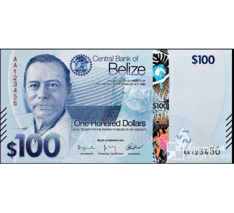 100 dollar 2025 Belize