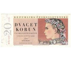 20 kčs 1949 A45 neperforovaná