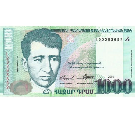1000 dram 2001 Arménsko