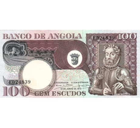 100 escudos 1973 Angola