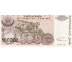 50 000 000 000 dinár 1993 Srbská krajina