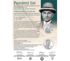 Pamätný list 10€ 2026 - Ivan Krasko - 150.výročie narodenia