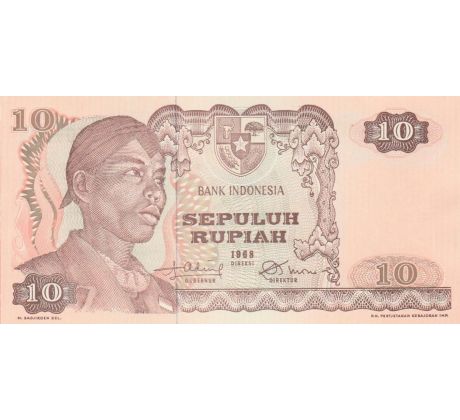 10 rupia 1968 Indonézia