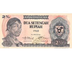 2 1/2 rupia 1968 Indonézia