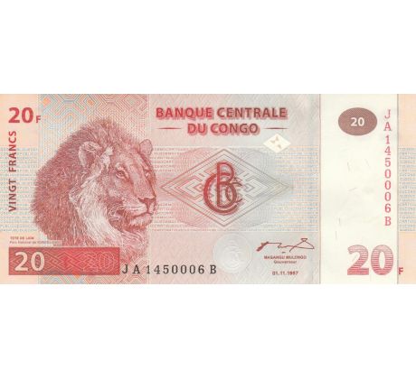 20 frankov 1997 Kongo dem. rep.
