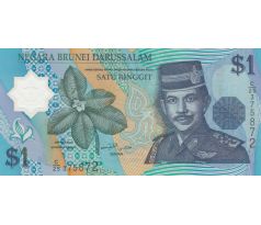 1 dollár 1996-2008 Brunej polymerová bankovka