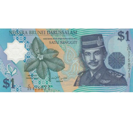 1 dollár 1996-2008 Brunej polymerová bankovka /02/