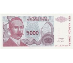 5 000 dinár 1993 Bosna a Hercegovina