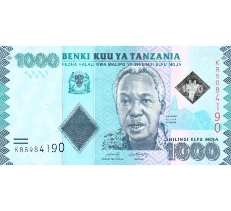 1 000 shilings 2010-25 Tanzánia