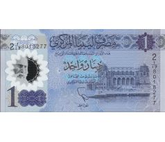 1 dinar 2019 Líbya polymerová bankovka