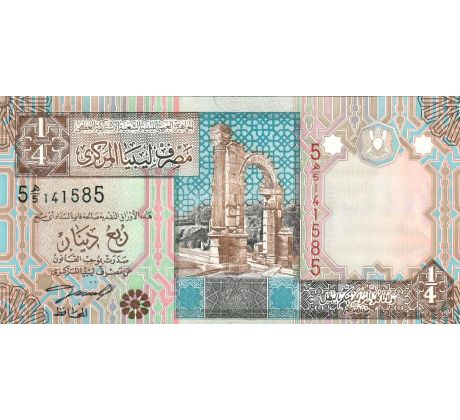 1/4 dinar 2002 Líbya /08/