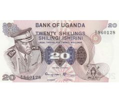 20 šilingov 1973-77 Uganda