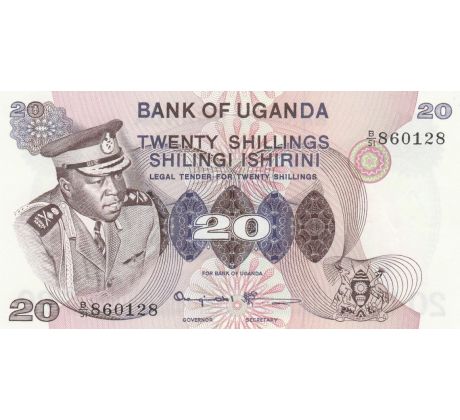 20 šilingov 1973-77 Uganda