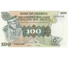 100 šilingov 1973-77 Uganda